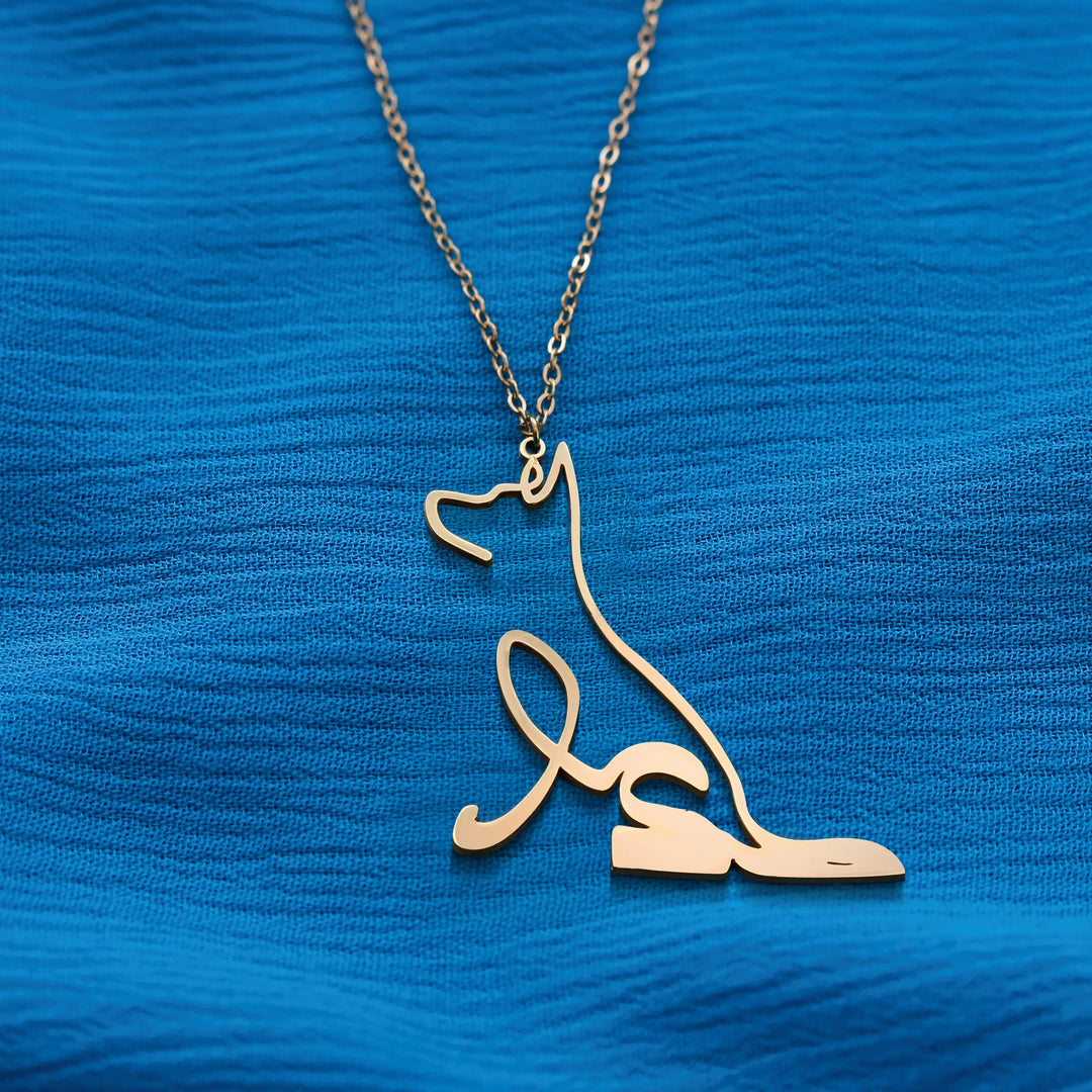 Dog Breed - Line art Necklace