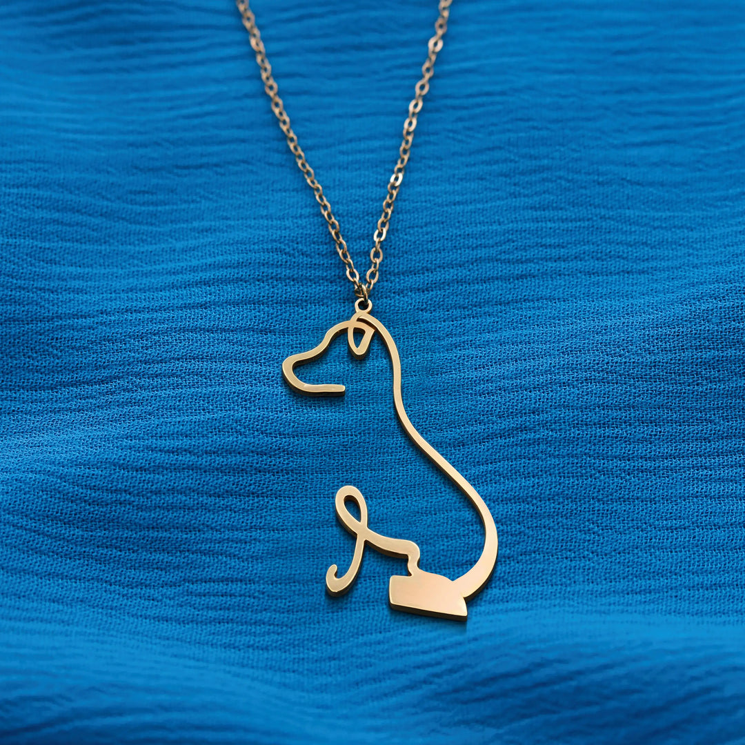 Dog Breed - Line art Necklace