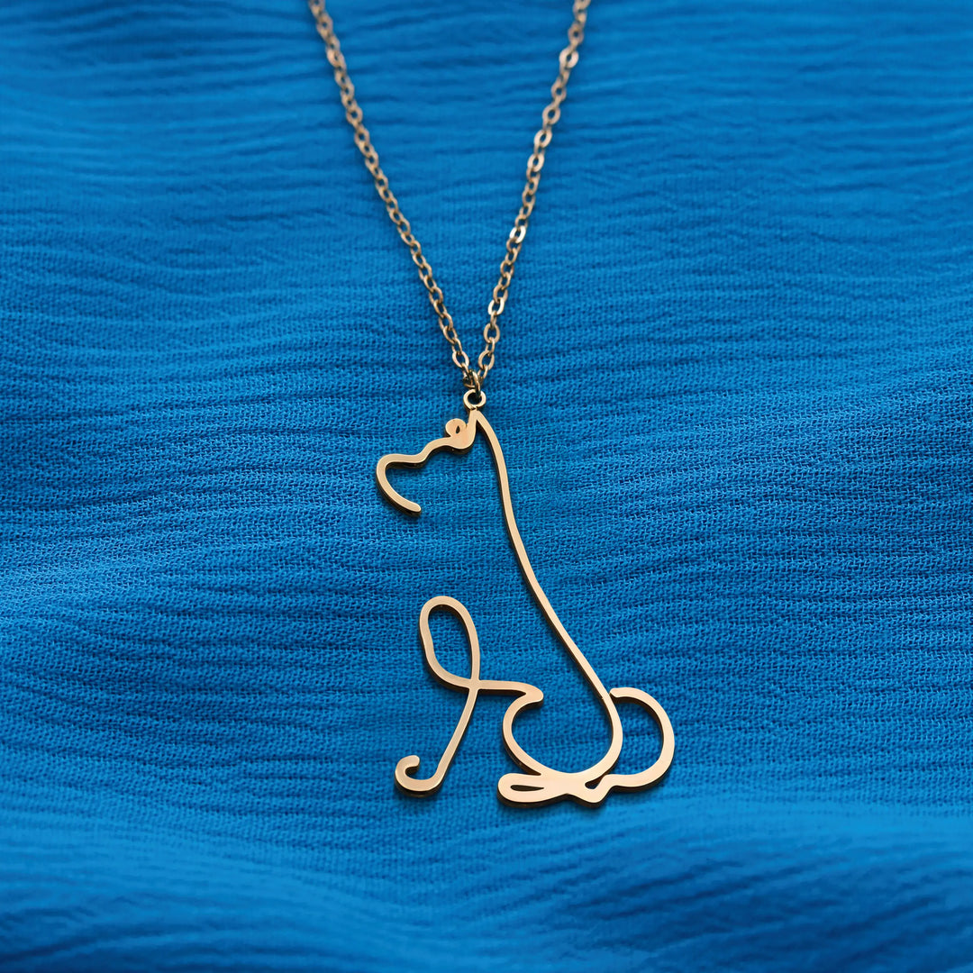 Dog Breed - Line art Necklace