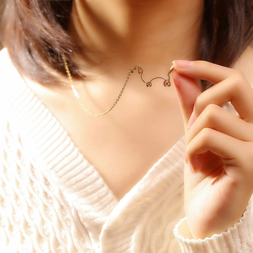 Dog Breed - Line art Necklace