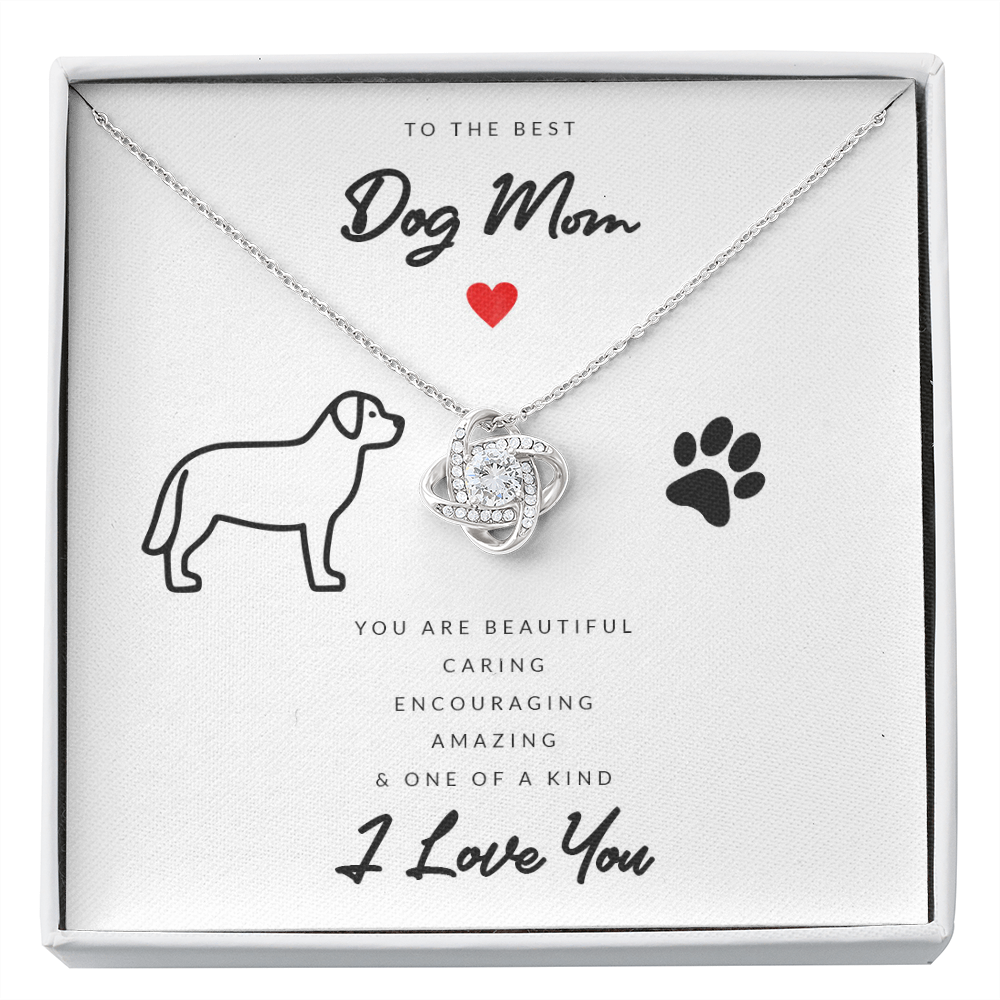 Dog Mom Gift (Bernese Mountan Dog) - Love Knot Necklace