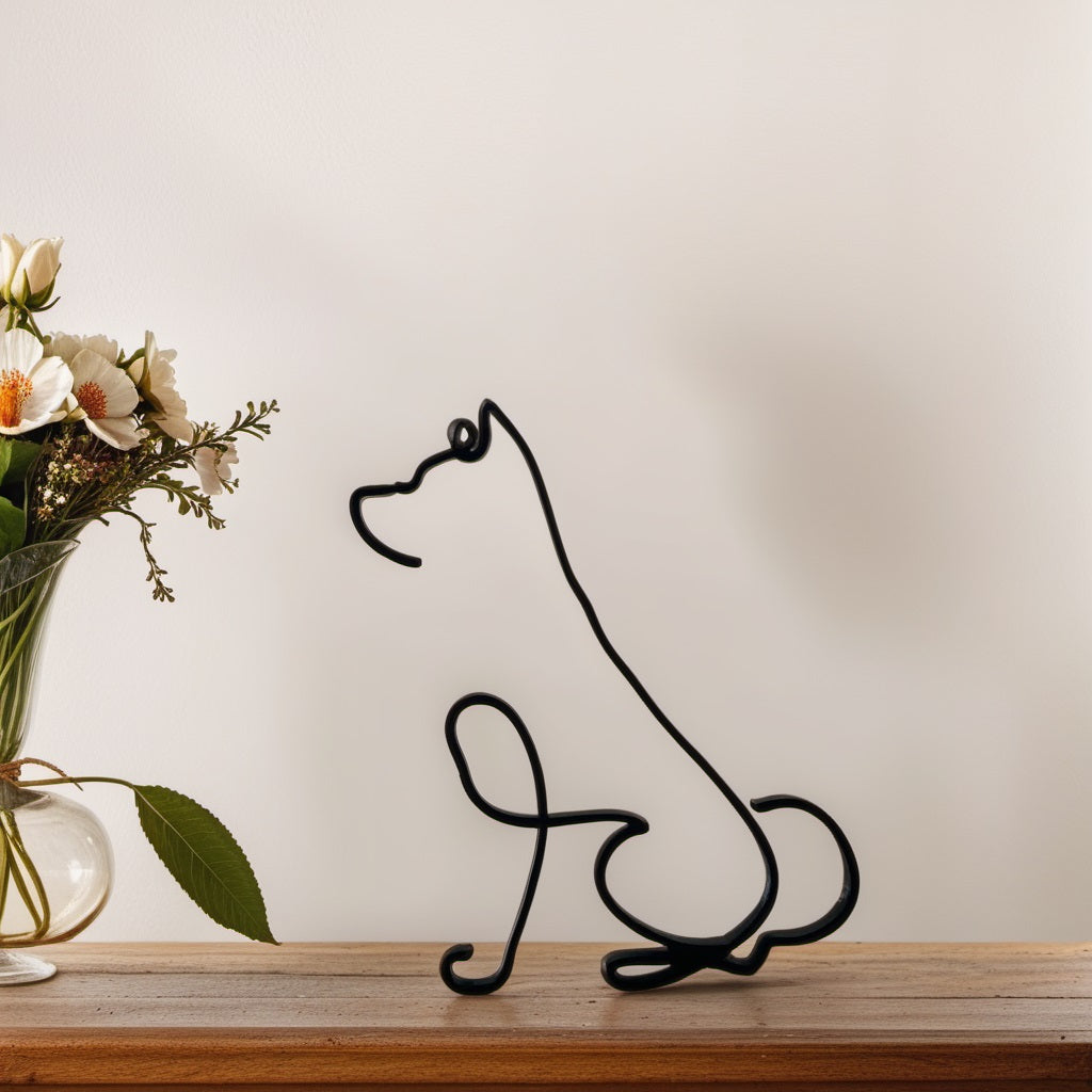 Dog Breed - Line Art Sculpture