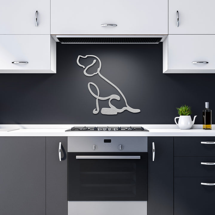 Beagle Line Art - Metal Wall Sign