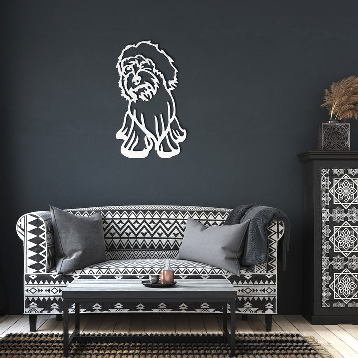 Cockapoo Line Art - Metal Wall Sign