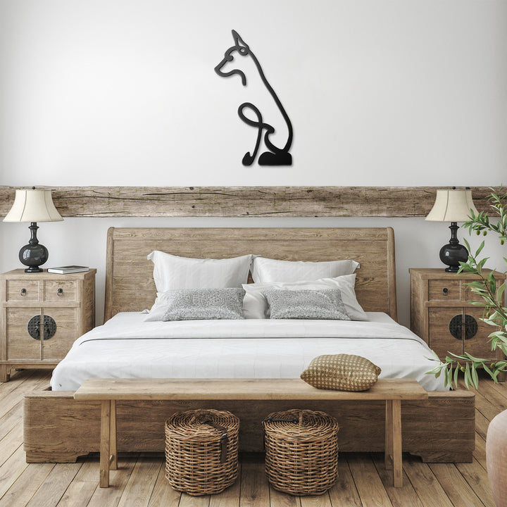 Doberman Line Art - Metal Wall Sign