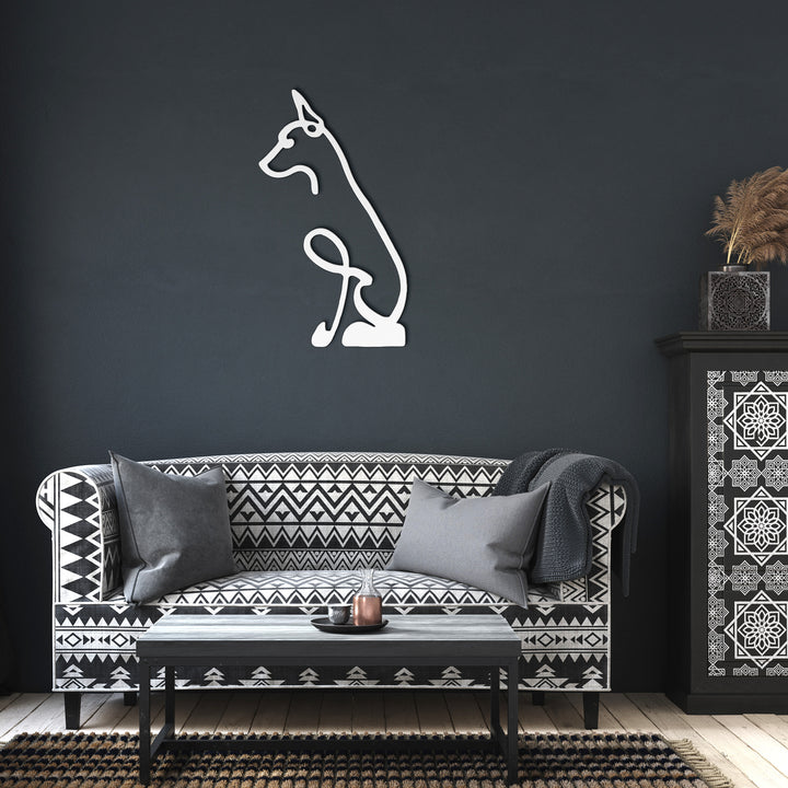 Doberman Line Art - Metal Wall Sign