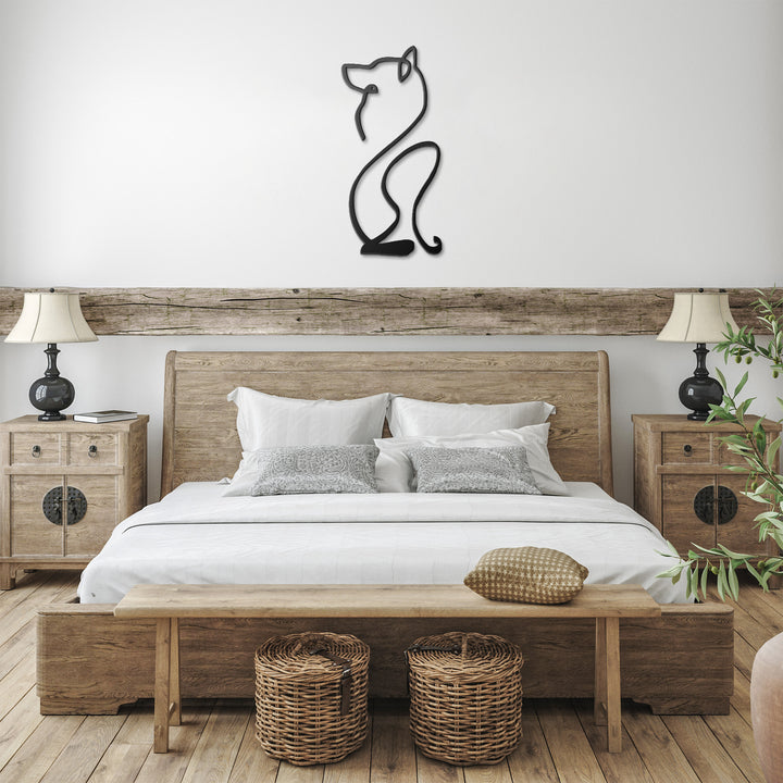 Husky Line Art - Metal Wall Sign
