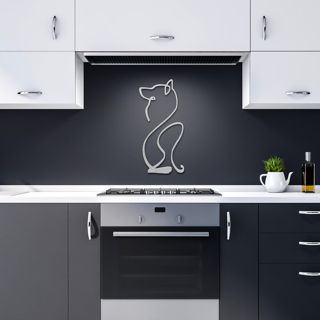 Husky Line Art - Metal Wall Sign