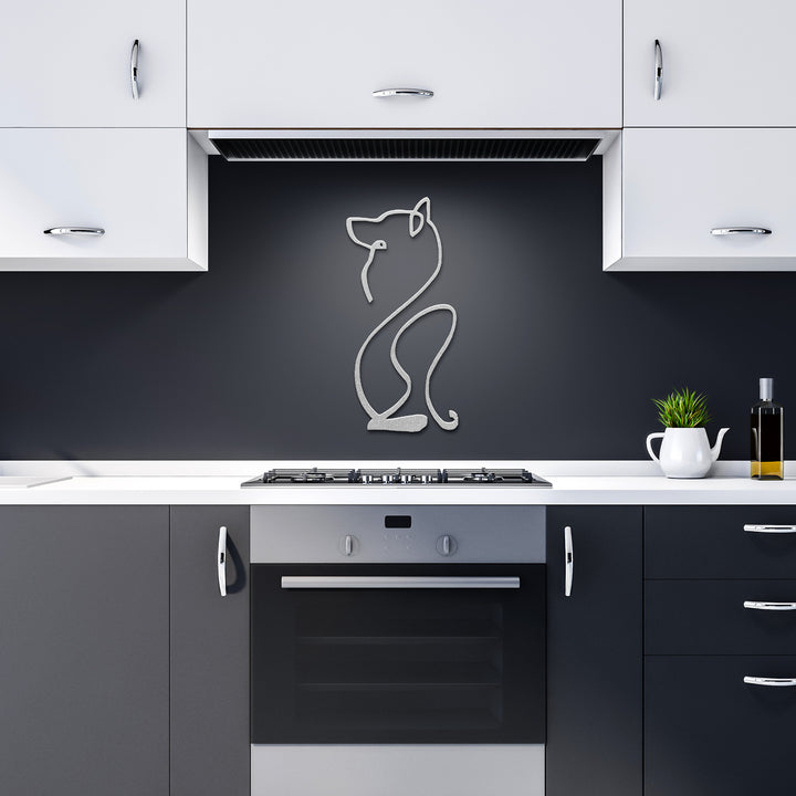 Husky Line Art - Metal Wall Sign