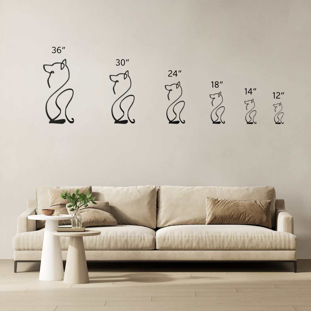 Husky Line Art - Metal Wall Sign