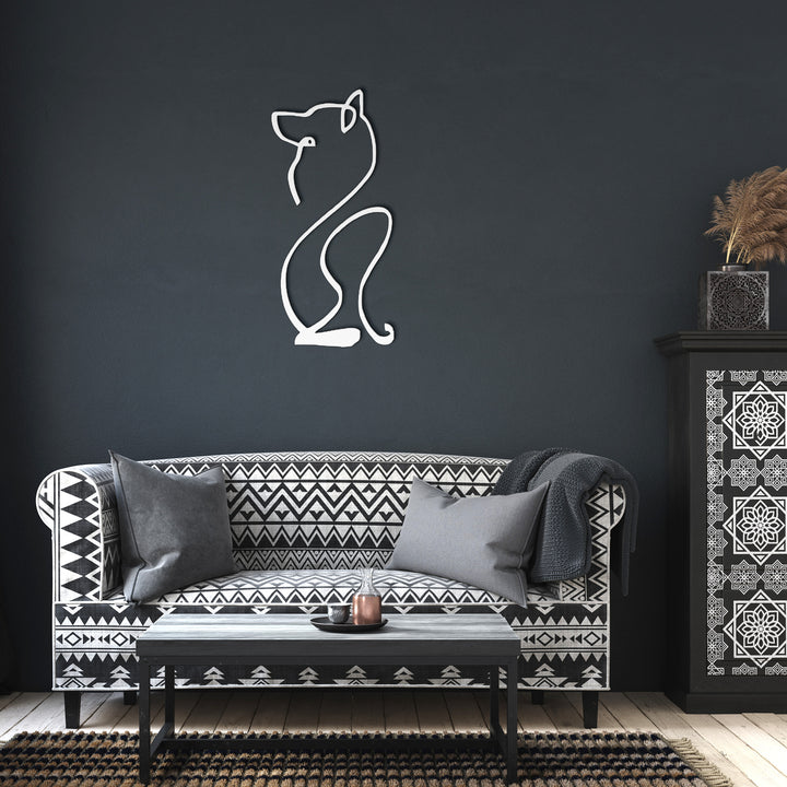 Husky Line Art - Metal Wall Sign
