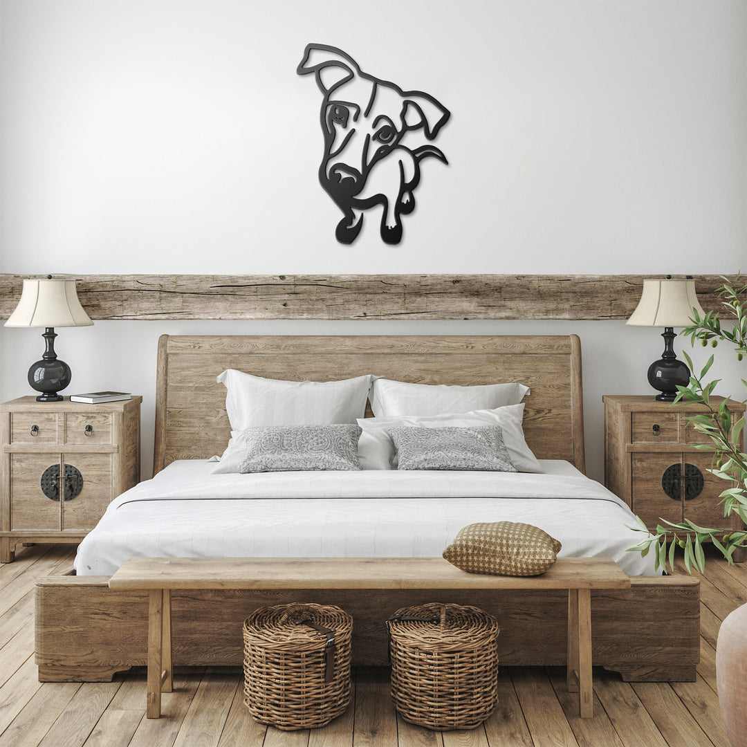 Jack Russell Line Art - Metal Wall Sign