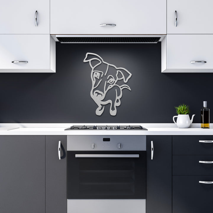 Jack Russell Line Art - Metal Wall Sign