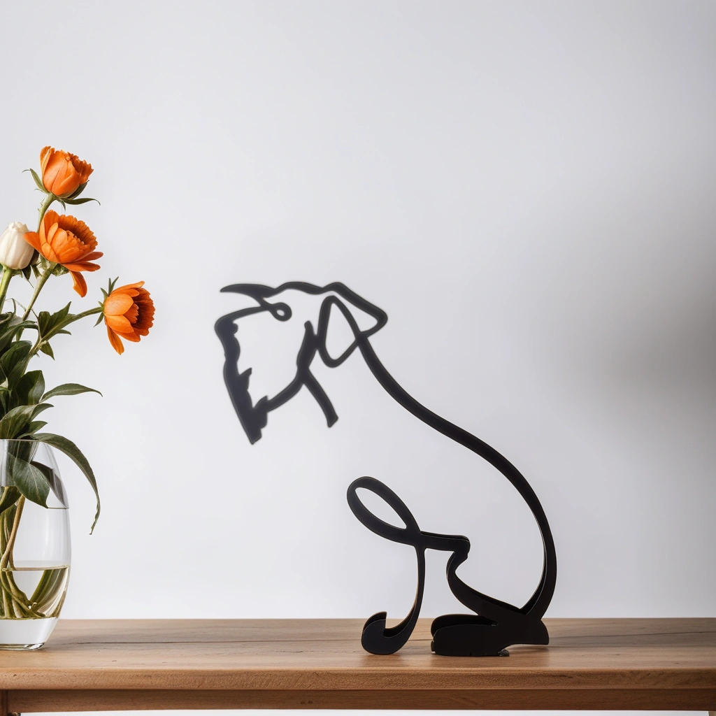 Dog Breed - Line Art Sculpture