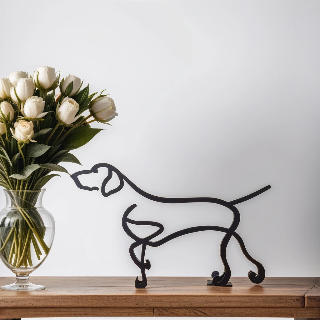 Dog Breed - Line Art Sculpture