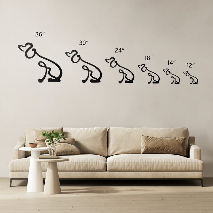 Poodle Line Art - Metal Wall Sign
