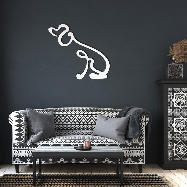 Poodle Line Art - Metal Wall Sign