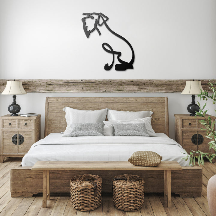 Schnauzer Line Art - Metal Wall Sign