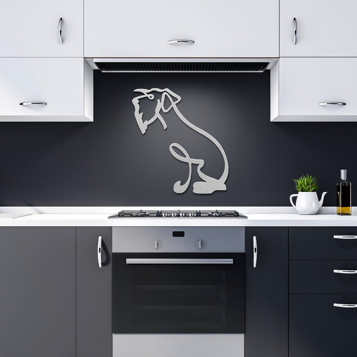 Schnauzer Line Art - Metal Wall Sign