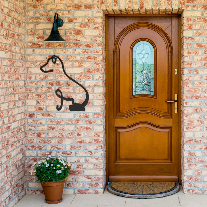 Terrier Line Art - Metal Wall Sign