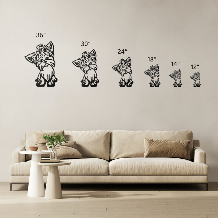 Yorkie Line Art - Metal Wall Sign