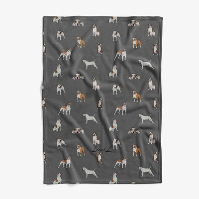 American Bulldog  - Comfy Fleece Blanket