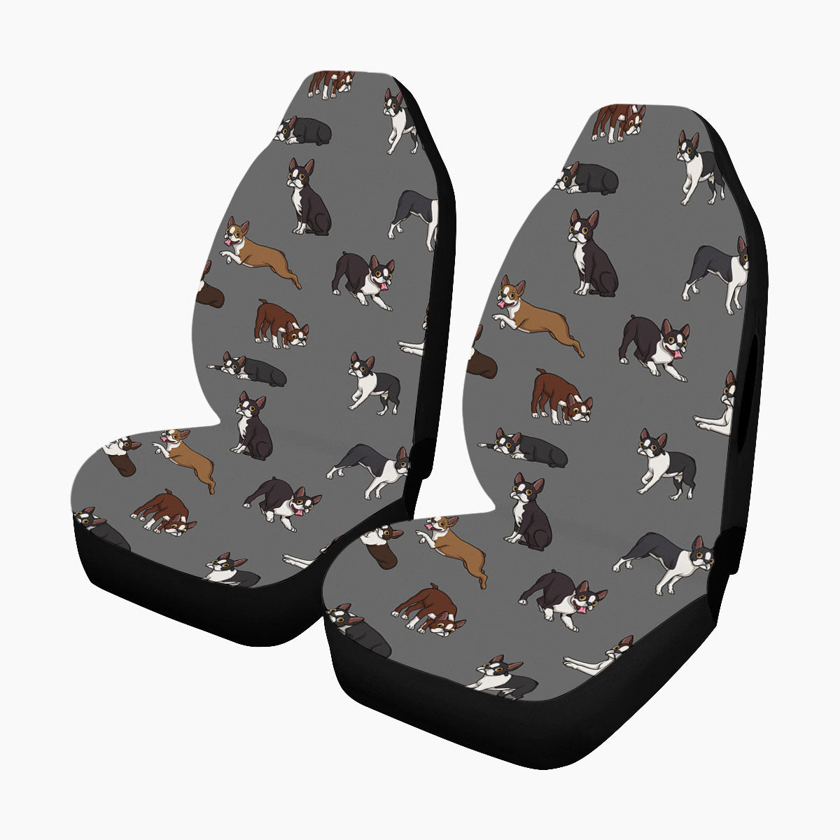 Boston Terrier - Pair of Car Seat Covers