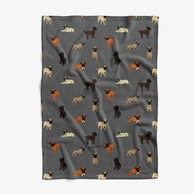 Bullmastiff  - Comfy Fleece Blanket
