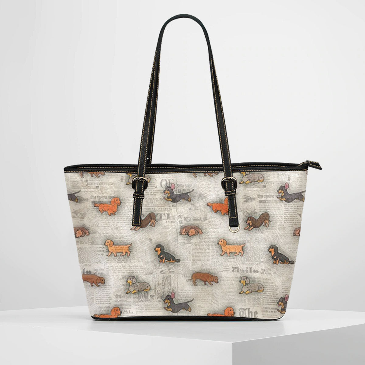 Dachshund Newspaper - Designer Handbag
