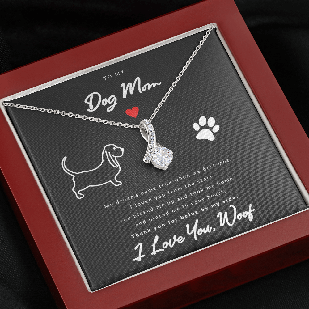 From Dog to Mom (Basset Hound) - Beauty Drop Necklace