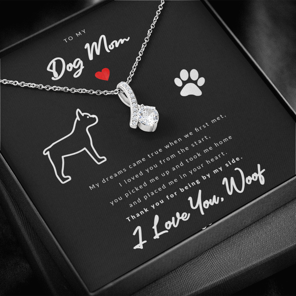 From Dog to Mom (Boston Terrier) - Beauty Drop Necklace