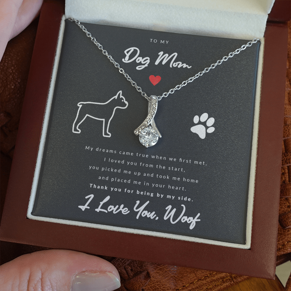 From Dog to Mom (Boston Terrier) - Beauty Drop Necklace