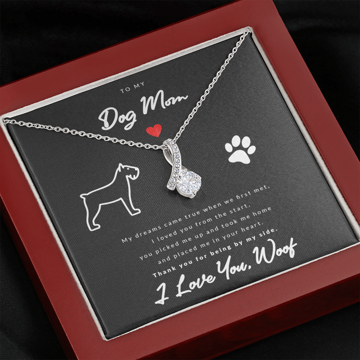 From Dog to Mom (Schnauzer) - Beauty Drop Necklace
