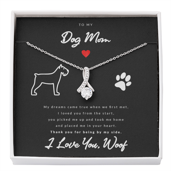 From Dog to Mom (Schnauzer) - Beauty Drop Necklace