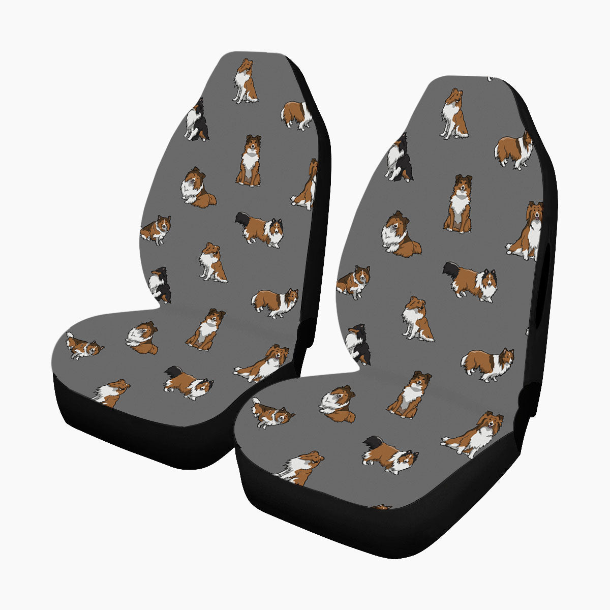 Shetland Sheep Dog - Pair of Car Seat Covers
